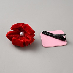 Chinesisches neujahr bowknot blumentuch alligator haarspangen set&nbsp;AJEW-WH0609-065