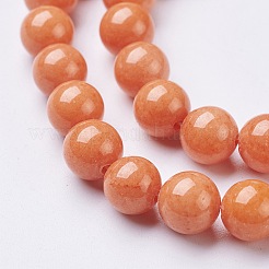 Chapelets de perles rondes en jade de Mashan naturelle&nbsp;G-D263-8mm-XS21
