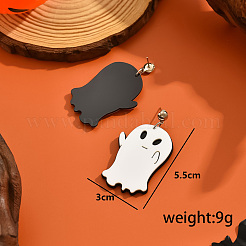 Boucles d'oreilles à tige créatives en résine pour Halloween&nbsp;RO4694-2