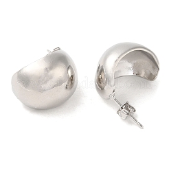 Orecchini a bottone a goccia con torsione in ottone placcato a cremagliera da donna&nbsp;EJEW-K247-01P