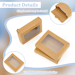 Quaderförmige Geschenkboxen aus Kraftpapier zur Aufbewahrung&nbsp;CON-WH0095-99A-01