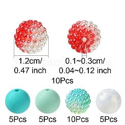 Kits de fabrication de perles rondes en silicone&nbsp;DIY-FS0006-26A