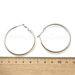 Pendientes de aro de acero inoxidable 304 para mujer&nbsp;EJEW-C096-43GP-04