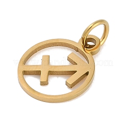 Placcatura ionica (ip) ciondoli in acciaio inossidabile 304&nbsp;STAS-R135-05G-08