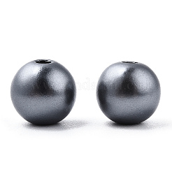 Perlas de imitación de plástico abs pintado con spray&nbsp;OACR-T015-05B-01