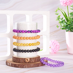 5 Farben Halloween Glasperlen Perlen Stretch Armband Sets&nbsp;BJEW-TAC0026