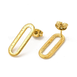 Orecchini a bottone in acciaio inossidabile 304 con placcatura ionica (ip) per donna&nbsp;EJEW-I281-23G
