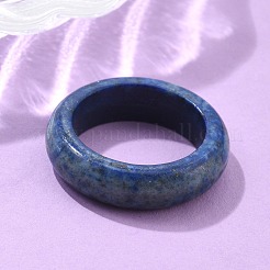 Anello a fascia semplice con pietre preziose naturali da donna&nbsp;RJEW-P044-01A-M