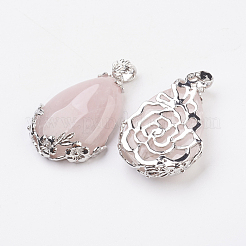 Idea regalo di San Valentino per pendenti in quarzo rosa naturale&nbsp;X-G-Q689-10