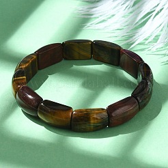 Natürliche Tigerauge-Perlen-Stretch-Armbänder für Damen und Herren&nbsp;BJEW-C097-02A