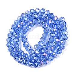 Chapelets de perles en verre électroplaqué&nbsp;EGLA-A044-T6mm-B14