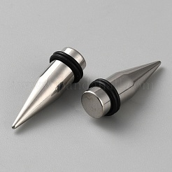 1 jeu de bouchons d'oreille en acier inoxydable 304&nbsp;EJEW-BBC0001-70A