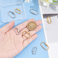 8 Stück 4 Stile 304 Edelstahl Schraube Karabiner Schloss Charms&nbsp;STAS-UN0050-90