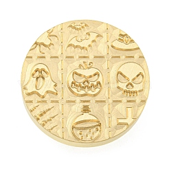 Cabezas de sello de latón con sello de cera de la serie Halloween&nbsp;AJEW-M039-01M