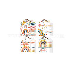 120 pz 4 stili di carta girasole grazie etichette regalo&nbsp;CDIS-WH0038-08