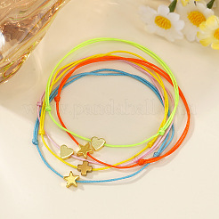 5 Stück verstellbares Armband aus Polyestergarn&nbsp;TN0699