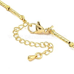 Halsketten aus Messing mit gebürsteter Oberfläche für Damen&nbsp;NJEW-C059-09G-03