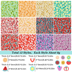 96g 12 Stile handgemachte Polymer Clay Nail Art Dekoration&nbsp;CLAY-SC0001-89