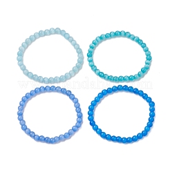 Bracelets stretch avec perles d'œil de chat&nbsp;BJEW-JB10968