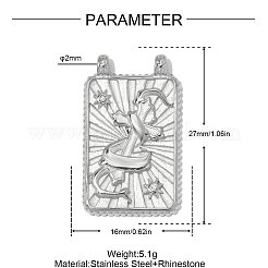 Pendentifs en acier inoxydable 304&nbsp;STAS-OY014-84P
