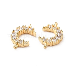 Ciondoli connettore in ottone con pavé di zirconi cubici trasparenti&nbsp;KK-M233-51G