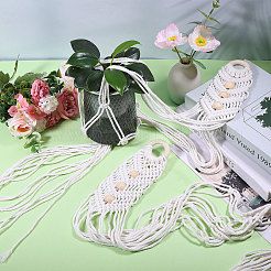 3 suspension pour plante en coton macramé faite à la main&nbsp;AJEW-CA0005-02