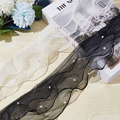 2 Stück 2 Farben dreilagiger Organza-Spitzenbesatzstoff&nbsp;DIY-PH0021-43