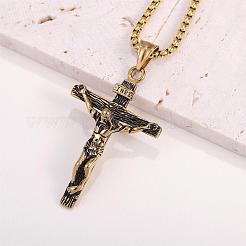 Kreuz-Anhänger-Halskette mit Jesus-Kruzifix&nbsp;JN1109C