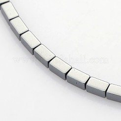 Ematite sintetico non magnetico placca perline cuboide fili&nbsp;G-J213A-B