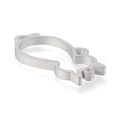Pendentifs à lunette arrière ouverte en acier inoxydable 304 résistant au ternissement&nbsp;STAS-K208-10P