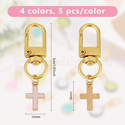 10 pendentif décoratif en alliage émaillé de 4 couleurs&nbsp;HJEW-DC00024