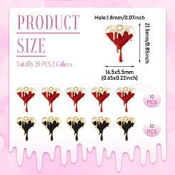 Colgantes de esmalte de aleación 20pcs&nbsp;ENAM-TA0003-62B