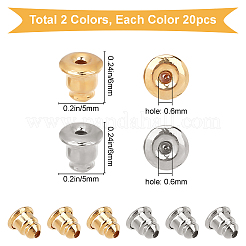 40 dado per orecchie in ottone a 2 colori&nbsp;KK-SC0002-19