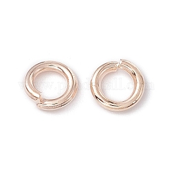 Brass Jump Rings, Open Jump Rings, Rose Gold, 10x1mm, about 8mm inner diameter, about 2600pcs/500g