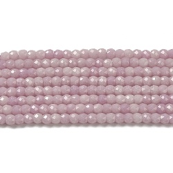 Fili sintetici perline di pietra luminosa, sfaccettato, tondo, si illuminano al buio, marrone rosato, 4x3.5mm, Foro: 0.7 mm, circa 102pcs/filo, 14.37 pollice (36.5 cm)
