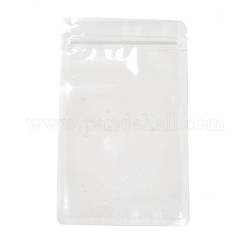 Food grade Transparent PET Plastic Zip Lock Bags, Resealable Bags, Rectangle, Clear, 20x12x0.016cm, Unilateral Thickness: 3.1 Mil(0.08mm)