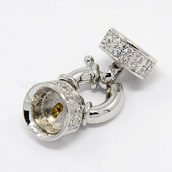 Пружинное кольцо из медного циркония с двумя концевыми заглушками, платина, 30 мм, внутренний диаметр: 9 мм