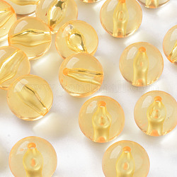 Perles en acrylique transparente, ronde, or, 20x19mm, Trou: 3mm, environ 111 pcs/500 g