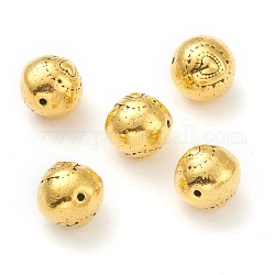 Perline in lega, tondo,  cadmio& piombo libero, oro, 9x8.5mm, Foro: 1.5 mm