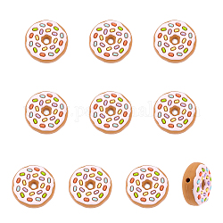 Chgcraft-Cuentas de silicona con forma de donut, 10 Uds., para collares diy, pulsera, llavero, Artesanías hechas a mano, [1] Uds., Perú