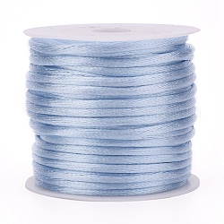 Cuerda de nylon, cordón de cola de rata de satén, Para hacer bisutería, anudado chino, agua, 2mm, alrededor de 10.93 yarda (10 m) / rollo