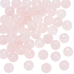 Perle di quarzo rosa naturale olycraft, tondo, 6mm, Foro: 2 mm, 50pcs/scatola