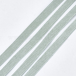 Ruban en velours côtelé, Ruban de polyester, pour la fabrication d'arc de cheveux bricolage, vert de mer foncé, 10mm, environ 100yard / roll (91.44m / roll)