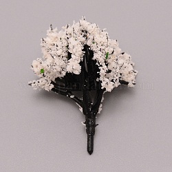 Plastic Model Ornament, Tree, for Desk Home Decoration, White, 40~42x30~37mm