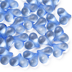 Abalorios de acrílico transparentes, corazón, azul aciano, 17.5x22x10mm, agujero: 1.4 mm, aproximamente 260 unidades / 500 g