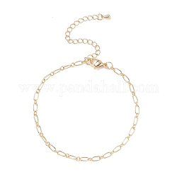 Fußkettchen aus Messing mit Kabelkette für Frauen, golden, 7-7/8 Zoll (20.1 cm)
