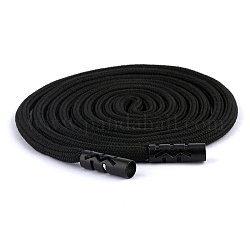 Полиэстер шнур шнура, для аксессуаров для одежды, чёрные, 1300x5 мм