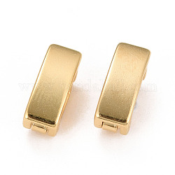 Eco-Friendly Brass Watch Band Clasps, Long-Lasting Plated, Lead Free & Cadmium Free, Real 24K Gold Plated, 10x3.5x4mm