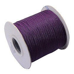 Cinta de organza de poliéster, púrpura, 1/4 pulgada (6 mm), 400yards / roll (365.76m / grupo)
