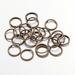 Anillos de salto de hierro, anillos del salto abiertos, sin níquel, color de bronce antiguo, 21 calibre, 8x0.7mm, diámetro interior: 6.6 mm, aproximamente 8600 unidades / 1000 g